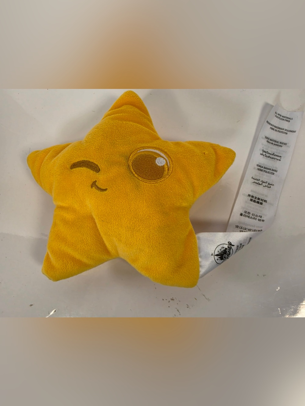 Pixar Pier Star Plush Disney La Luna Gold Yellow Winking Stuffed Toy 7"